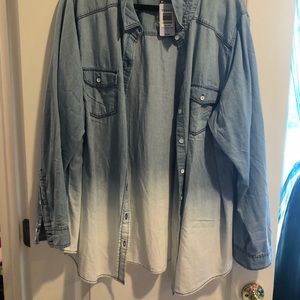Ombré jean button down